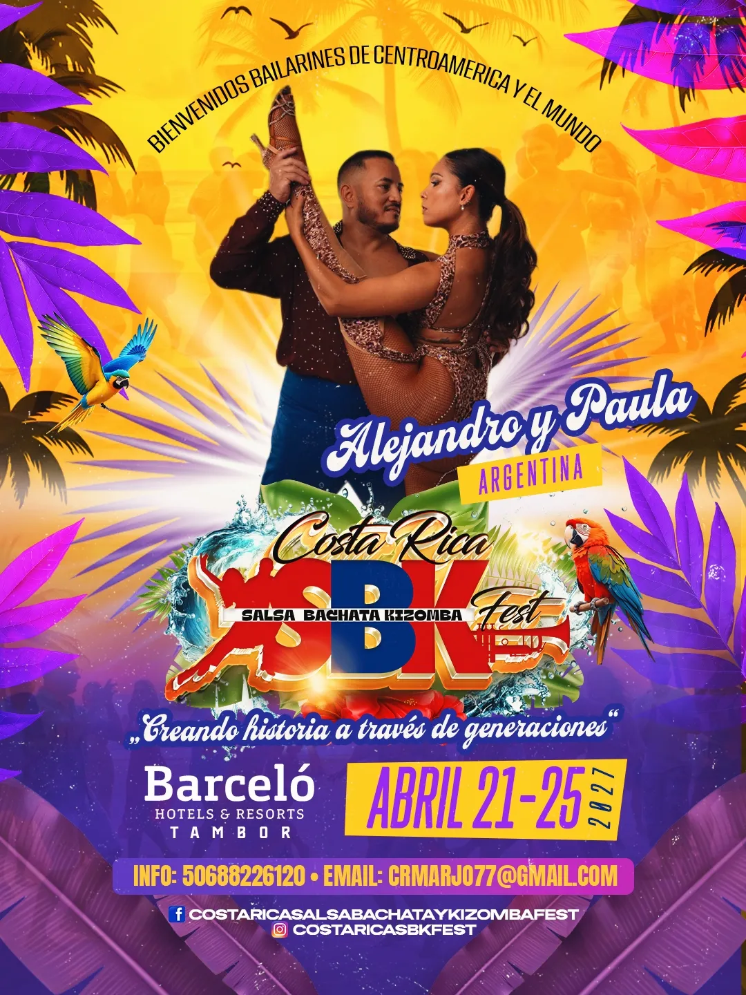 Flyer de Alejandro y Paula