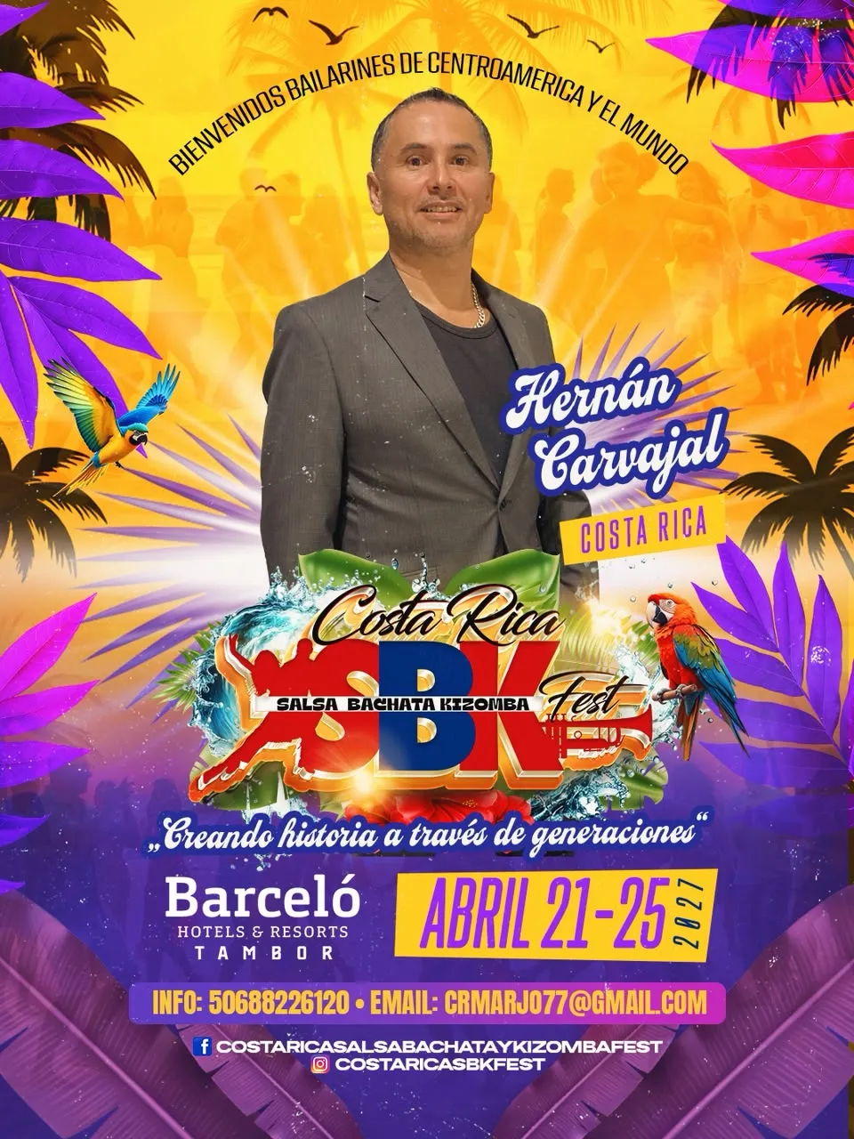 Flyer de Hernán Carvajal