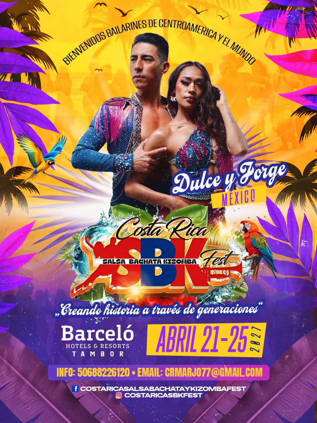 Flyer de Jorge y Dulce