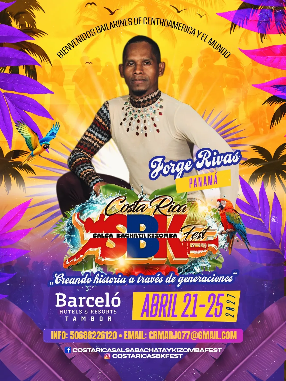 Flyer de Jorge Rivas