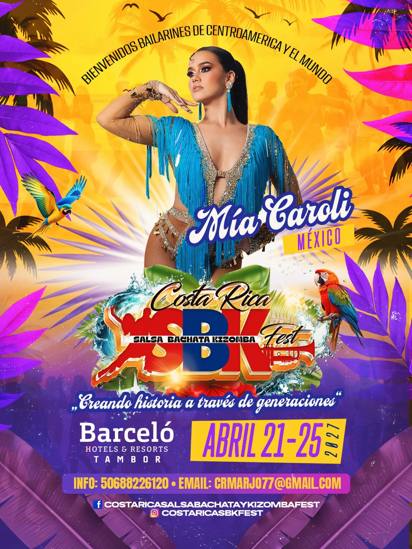Flyer de Mia Caroli