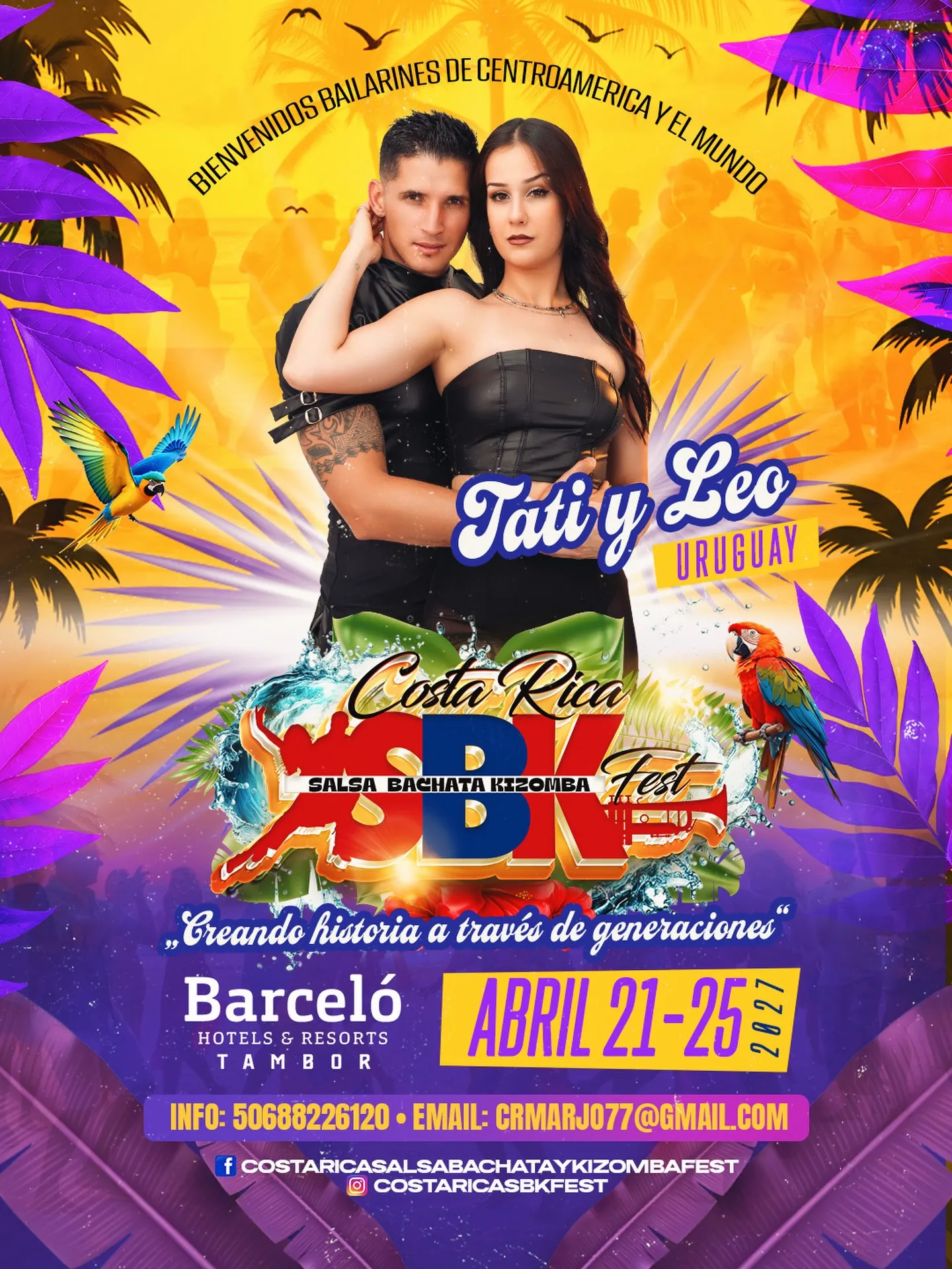 Flyer de Tati y Leo