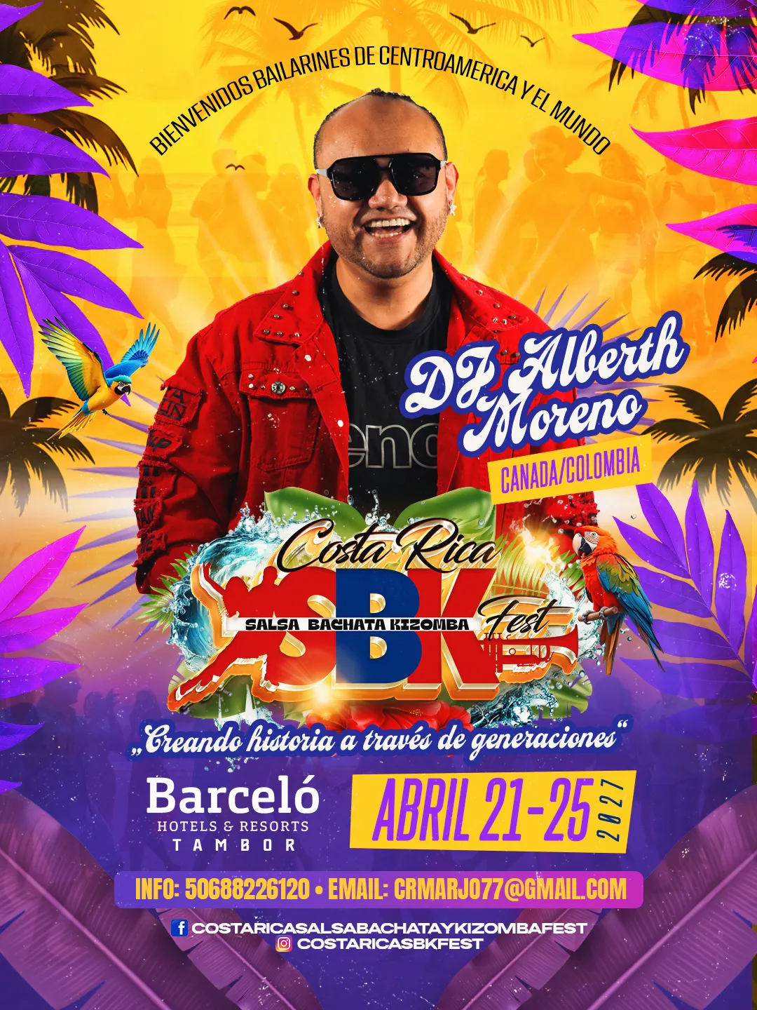 Flyer de DJ Alberth Moreno